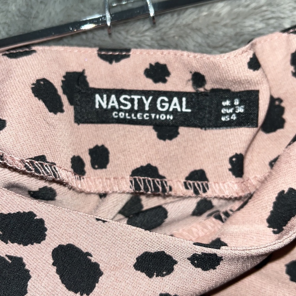 Nasty Gal Pink Dalmatian Print Midi Skirt - Picture 3 of 3